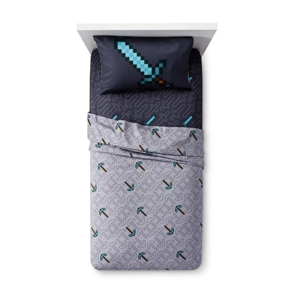 MINECRAFT Comforter Sheet Set 6PC FULL DOUBLE GAMER KIDS‎ TEENS NIP